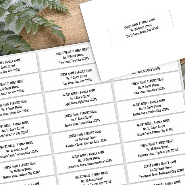 Guest Address Label Modern Invitation Envelope (Creator Uploaded)