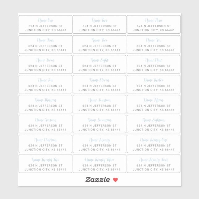 Guest Address Labels (Sheet)