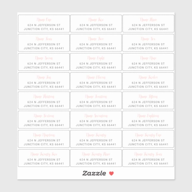 Guest Address Labels (Sheet)