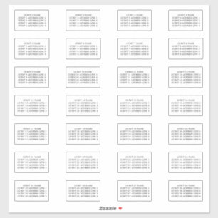 Guest Address Labels for 28 Invitation Envelopes