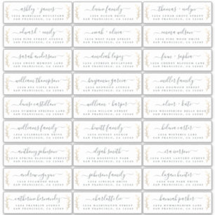 Guest Address Labels: ORDER ON 14" or 8"