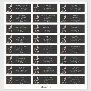 Guest Black Address Labels