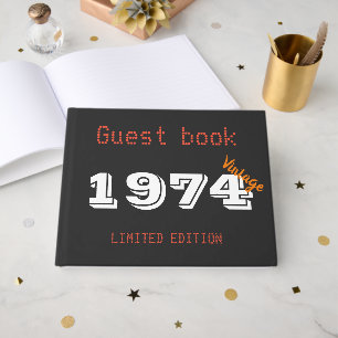 Guest book 1974 year Birthday Gift 