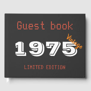 Guest book 1975 year Birthday Gift