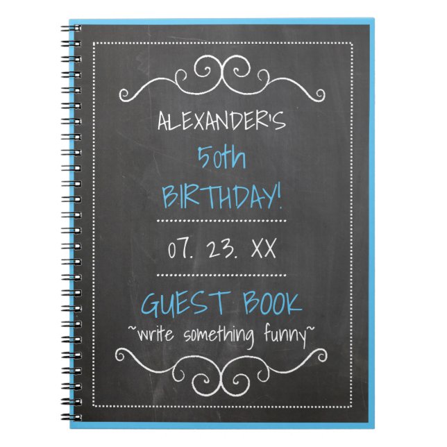Guest Book 50th Birthday Party Celebration (Front)