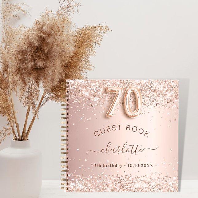Guest book 70th birthday rose gold (Creator Uploaded)