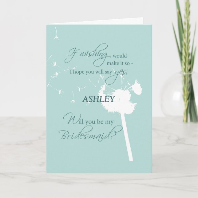 Guest Book Attendant, Wedding Bridal Party Request Invitation (Front)