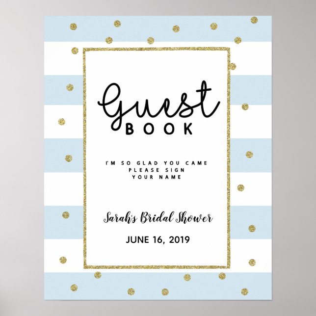 guest book baby bridal shower game guestbook (Front)