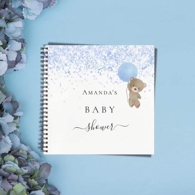 Guest book baby Shower boy blue teddy bear  (Creator Uploaded)