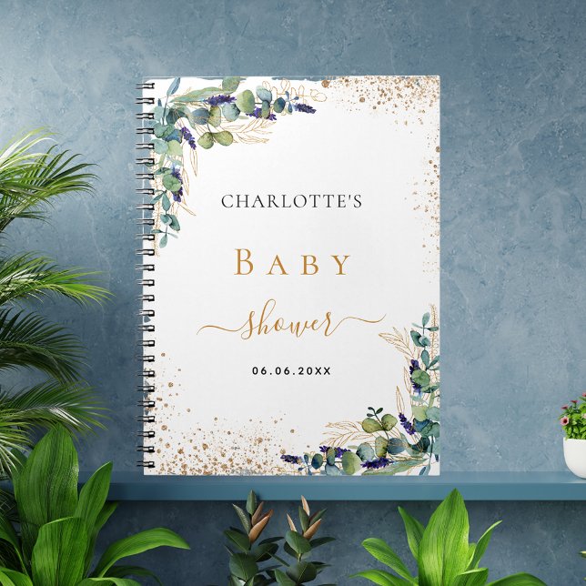 Guest book baby shower eucalyptus greenery (Creator Uploaded)