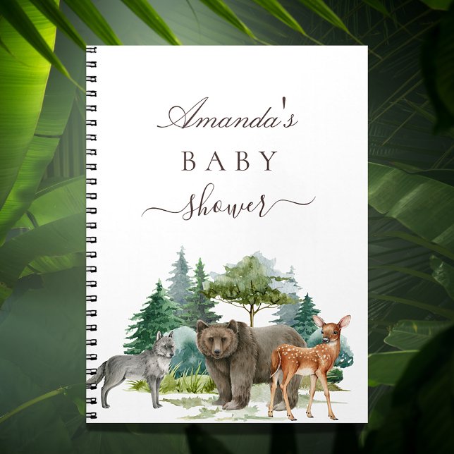 Guest book baby shower woodland animals bear (Creator Uploaded)