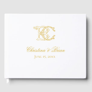 Guest Book BC Monogram or CB Monogram
