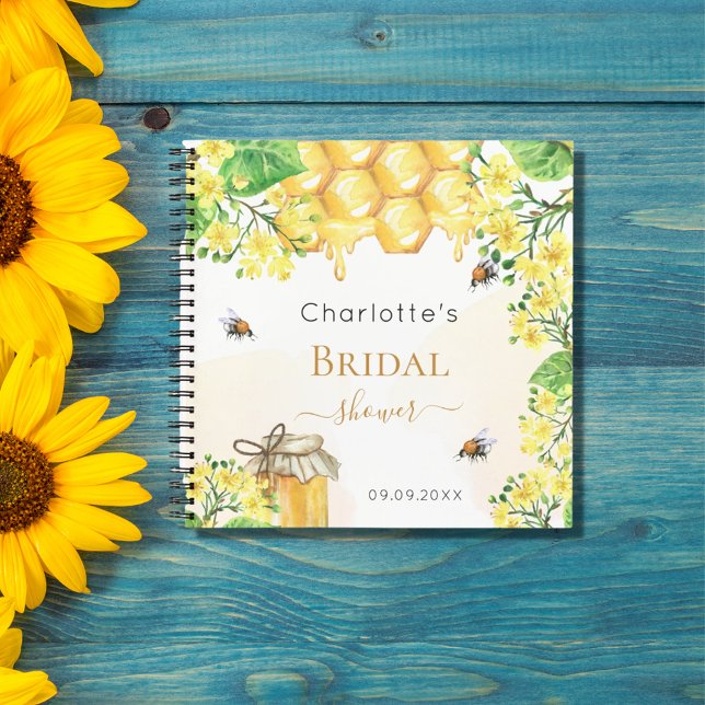 Guest book bees honey yellow florals bridal shower (Creator Uploaded)