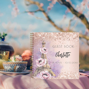 Guest book birthday party Paris Eiffel tower