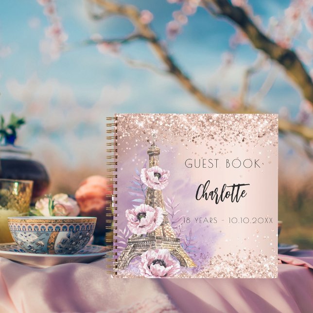 Guest book birthday party Paris Eiffel tower (Creator Uploaded)