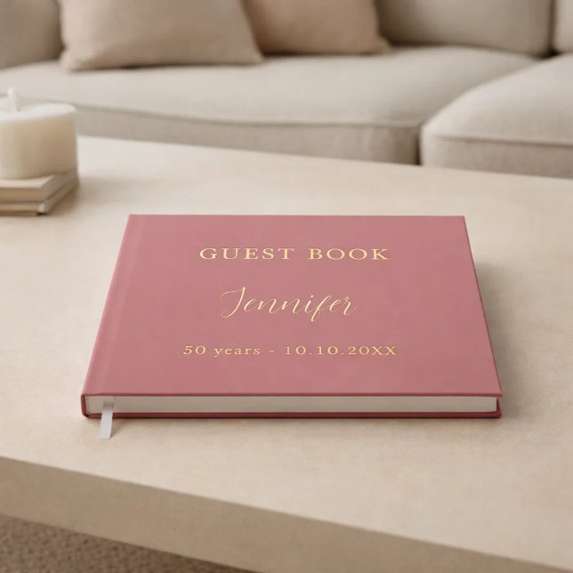Guest book birthday rose gold foil (Creator Uploaded)