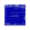 Guest book birthday royal blue silver glitter