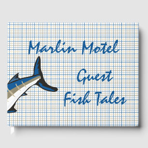 Guest Book - Blue Marlin on Plaid