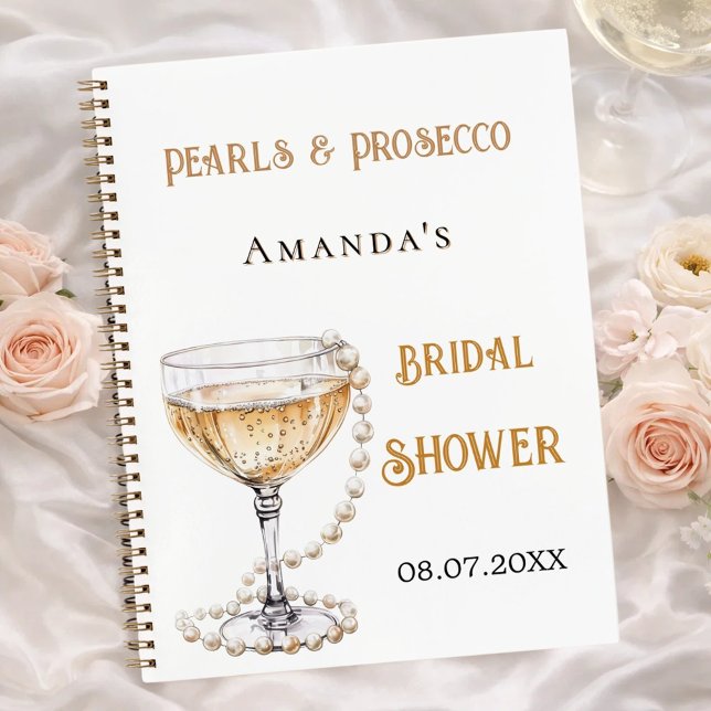 Guest book bridal shower pearl prosecco (Creator Uploaded)