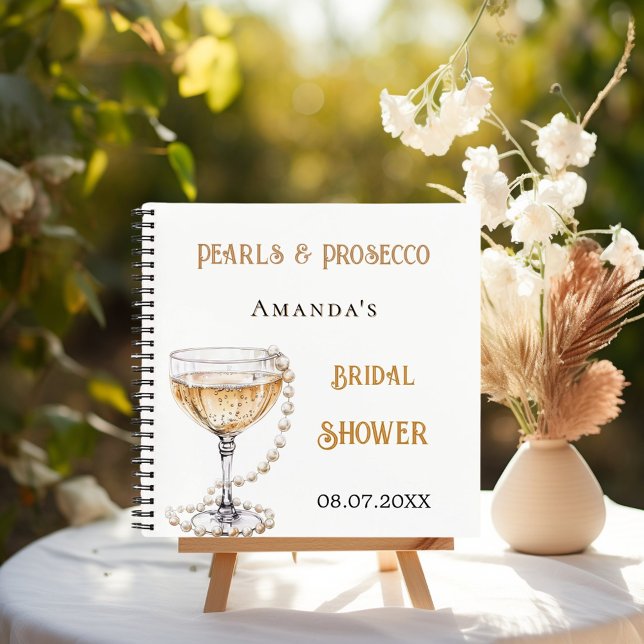 Guest book bridal shower pearl prosecco (Creator Uploaded)