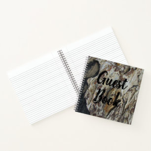 Guest Book Driftwood Grain Photo Rustic Woodgrain