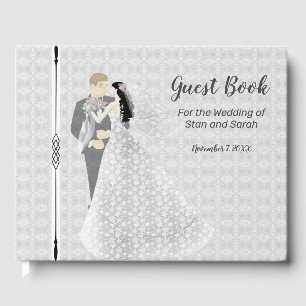 Guest Book Illustrated Bride & Groom