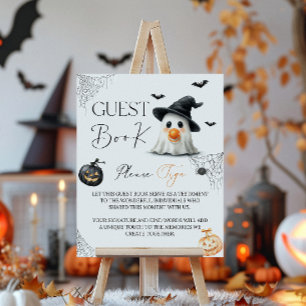 Guest Book Little Boo Baby Shower Halloween 