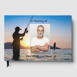 Guest Book Memorial Fisherman Fishing Fish