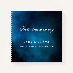Guest book memorial funeral blue sky