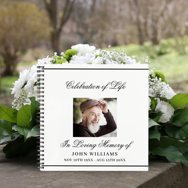 Guest book memorial funeral simple photo (Creator Uploaded)