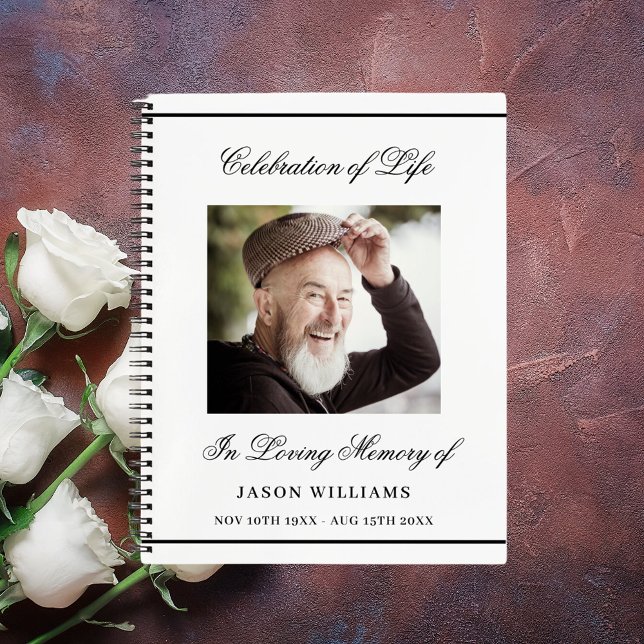 Guest book memorial funeral simple photo (Creator Uploaded)