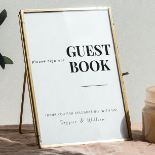 Guest book   Modern Minimal  Wedding Signage Sign