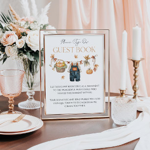 Guest Book Sign Pumpkin Rustic Fall Baby Shower