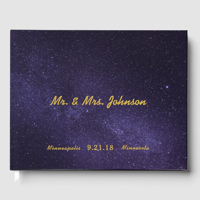 Guest Book - Starry Night Wedding II (Front)