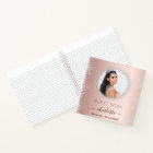 Guest book Sweet 16 rose gold silver photo