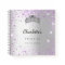 Guest book Sweet 16 silver lavender glitter tiara