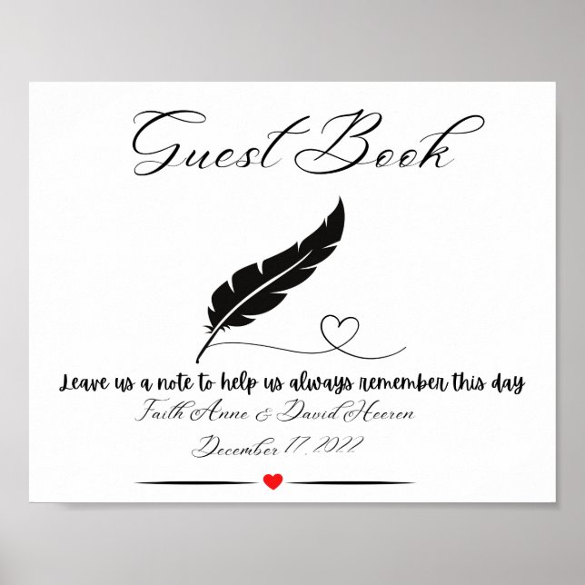 Guest Book Table sign (Front)