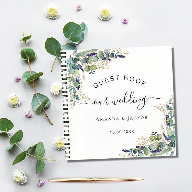 Guest book wedding eucalyptus greenery (Creator Uploaded)