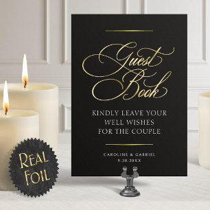 Guest Book Wedding Foil Table Sign