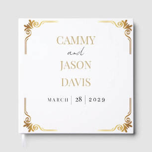 Guest Book Wedding Gold Corner Frame 