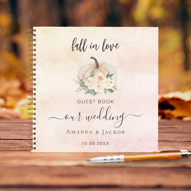 Guest book wedding pumpkin cream flowers fall (Creator Uploaded)
