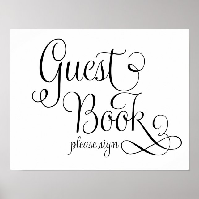 Guest Book Wedding Sign (Front)
