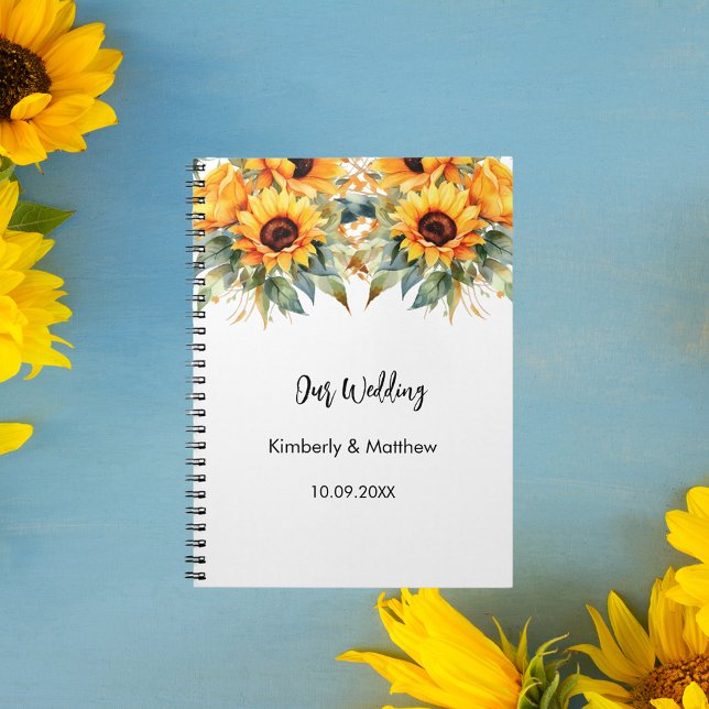Guest book wedding sunflowers watercolor fall (Creator Uploaded)