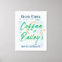 Guest Check Art Coffee Shop Drink Order Receipt