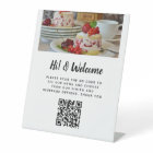 Guest contactless QR code menu custom photo