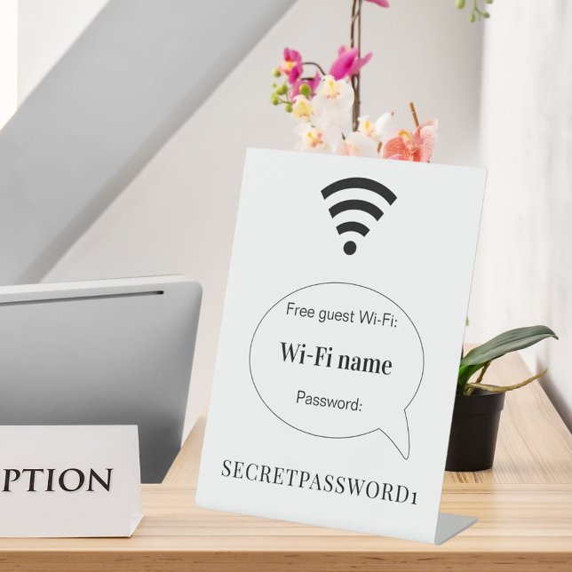 Guest customer wifi network password  pedestal sign (Creator Uploaded)