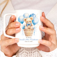 Guest Gift with Balloon Teddy Bear for Boy Baptism