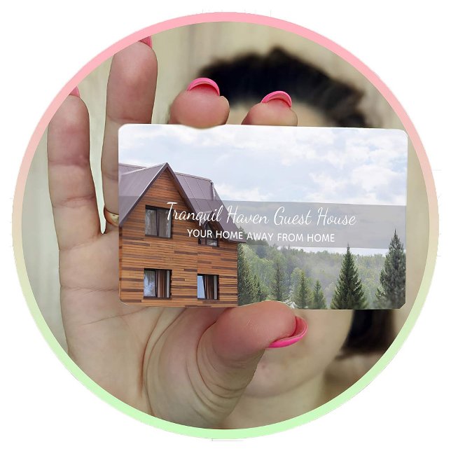 Guest House Custom Photo Business Card (Guest House Business Cards)