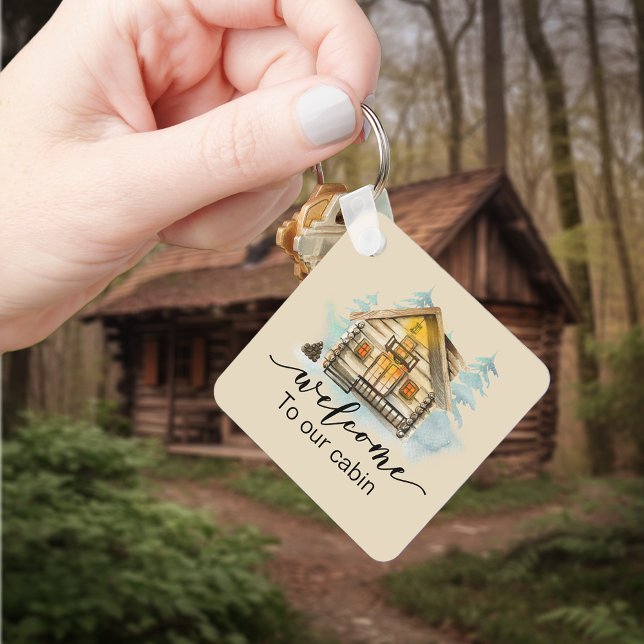 Guest House Rental Property Vacation Cabin Welcome Key Ring (Creator Uploaded)