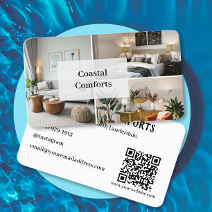 Guest House Vacation Rental QR Code Business Card